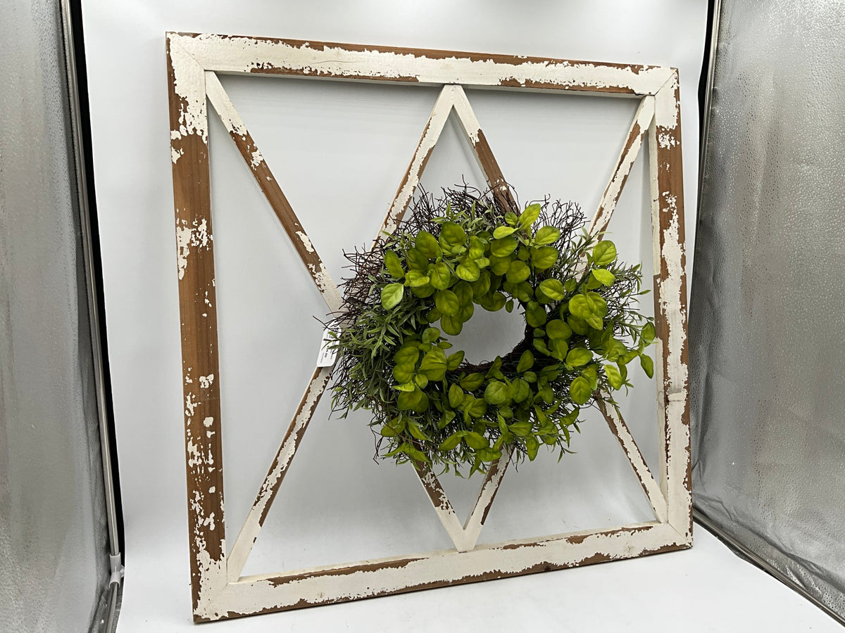 Wood & Wreath Wall Decor