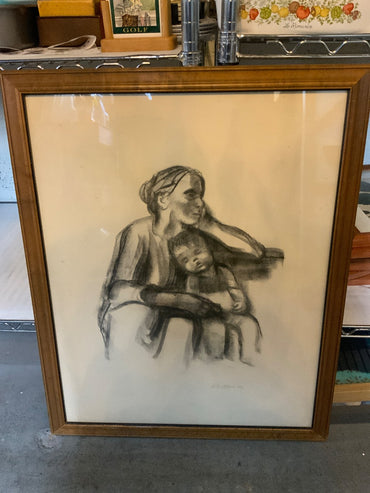 Worker Women with Sleeping Child by Kathie Kollwitz