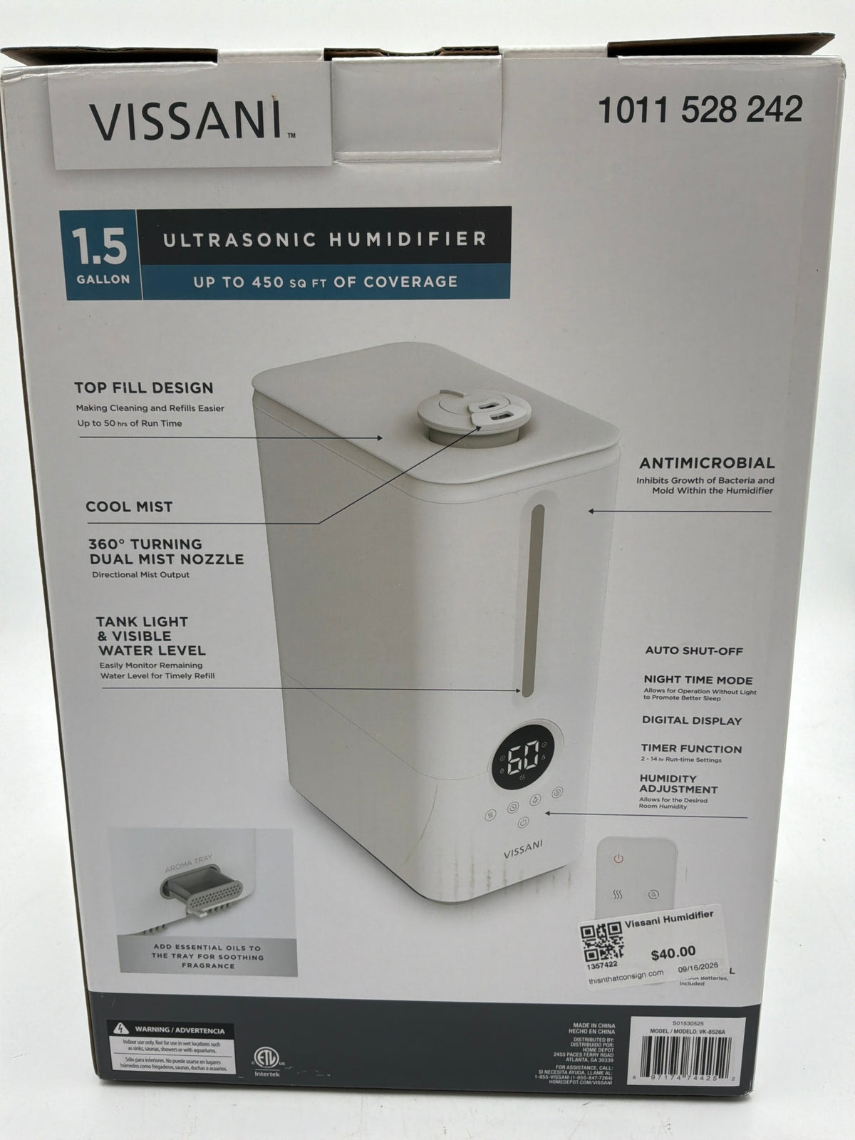 Vissani Humidifier