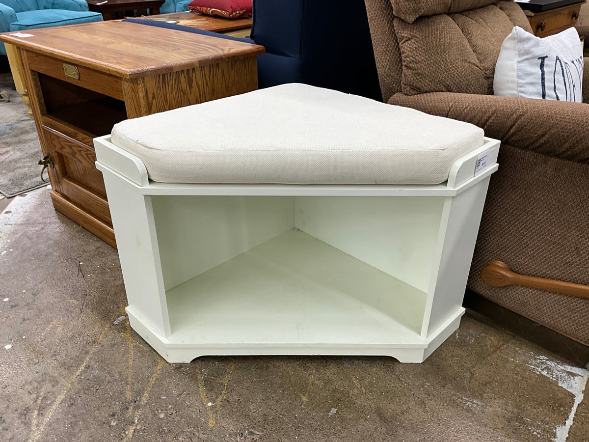 White Corner Bench