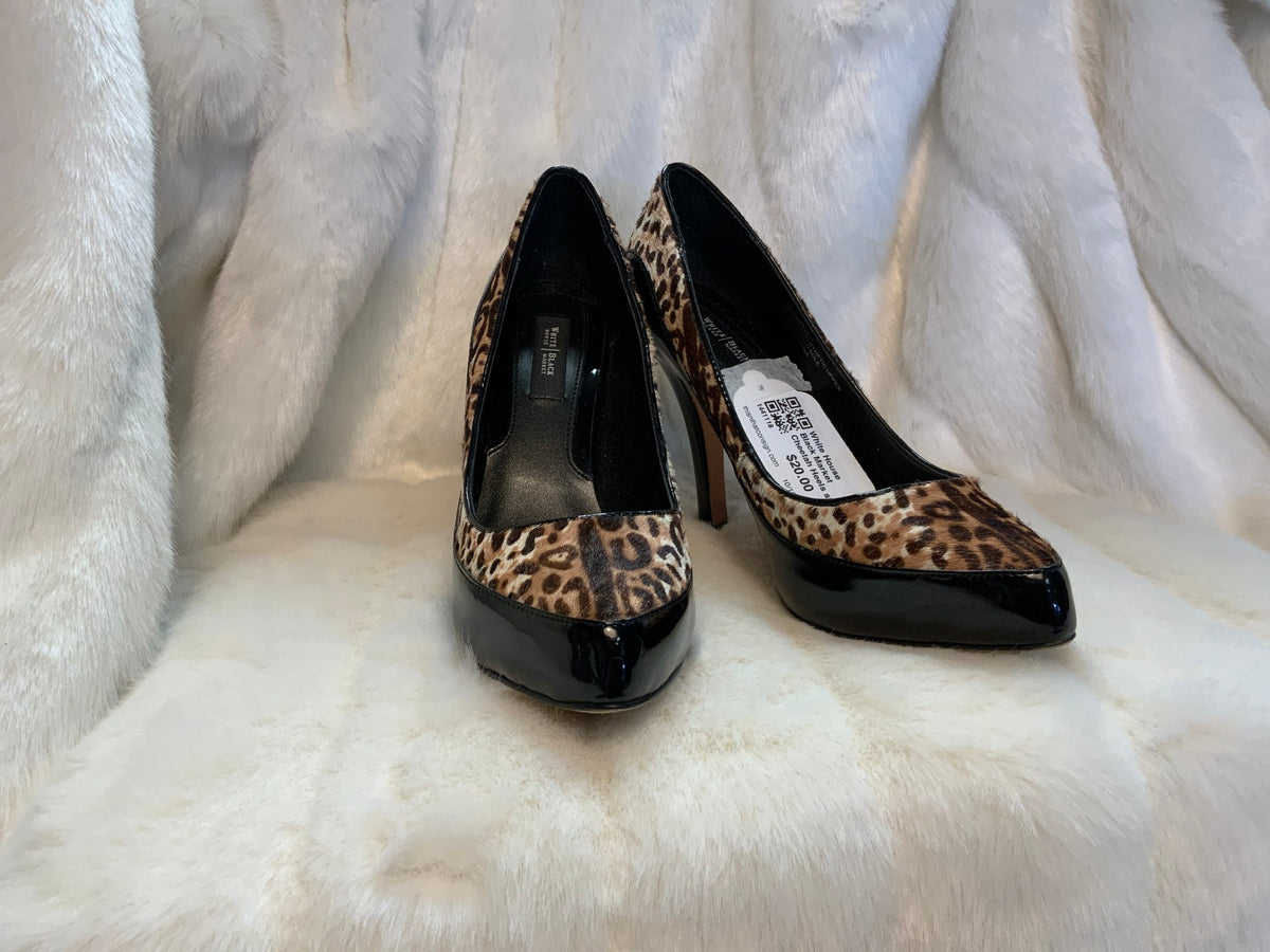 White House Black Market Cheetah Heels sz 7.5