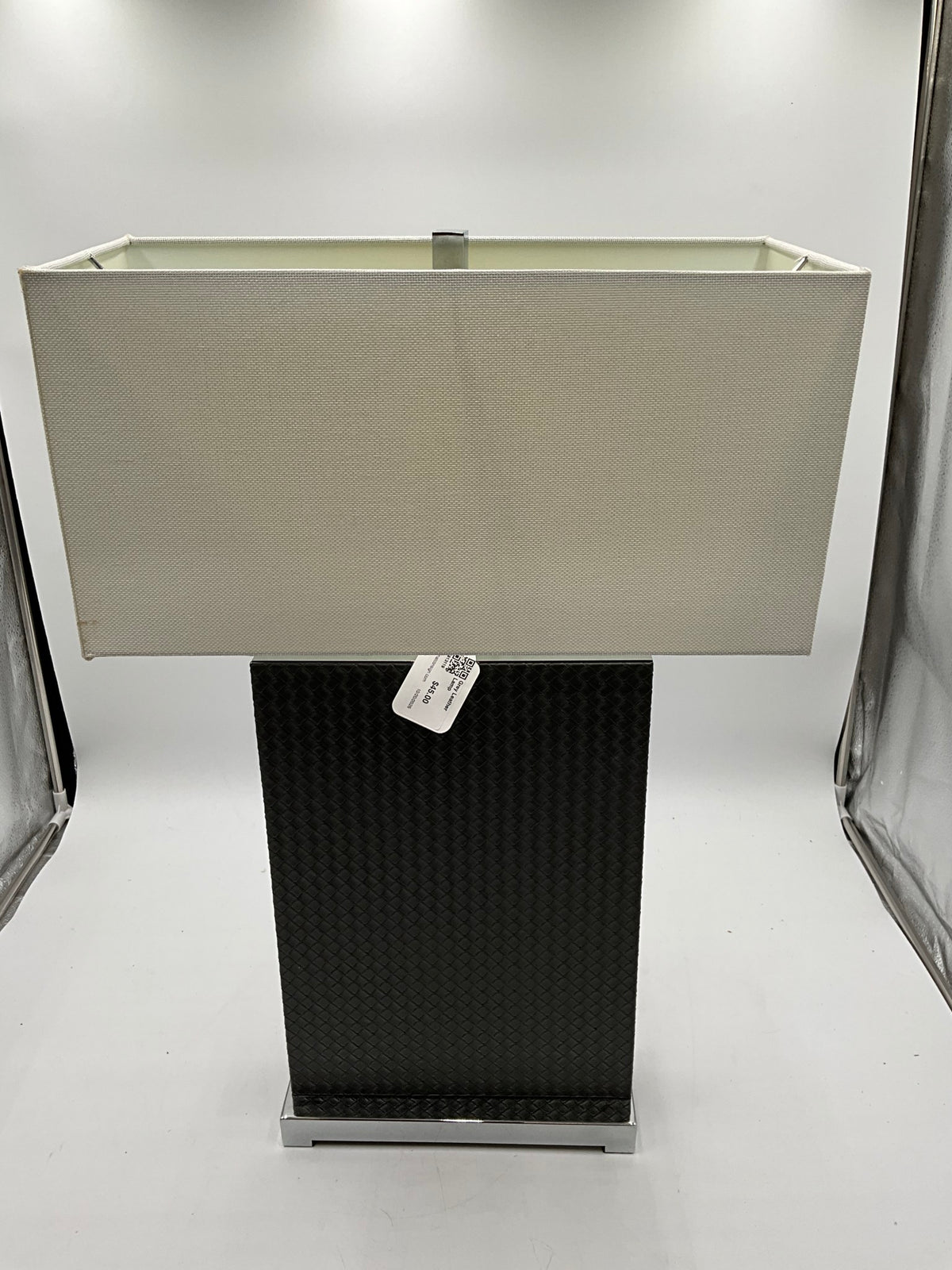 Grey Leather Lamp