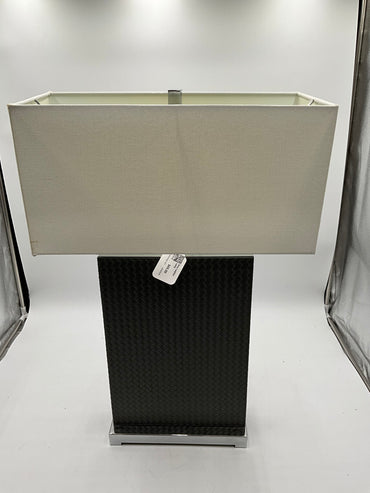 Grey Leather Lamp
