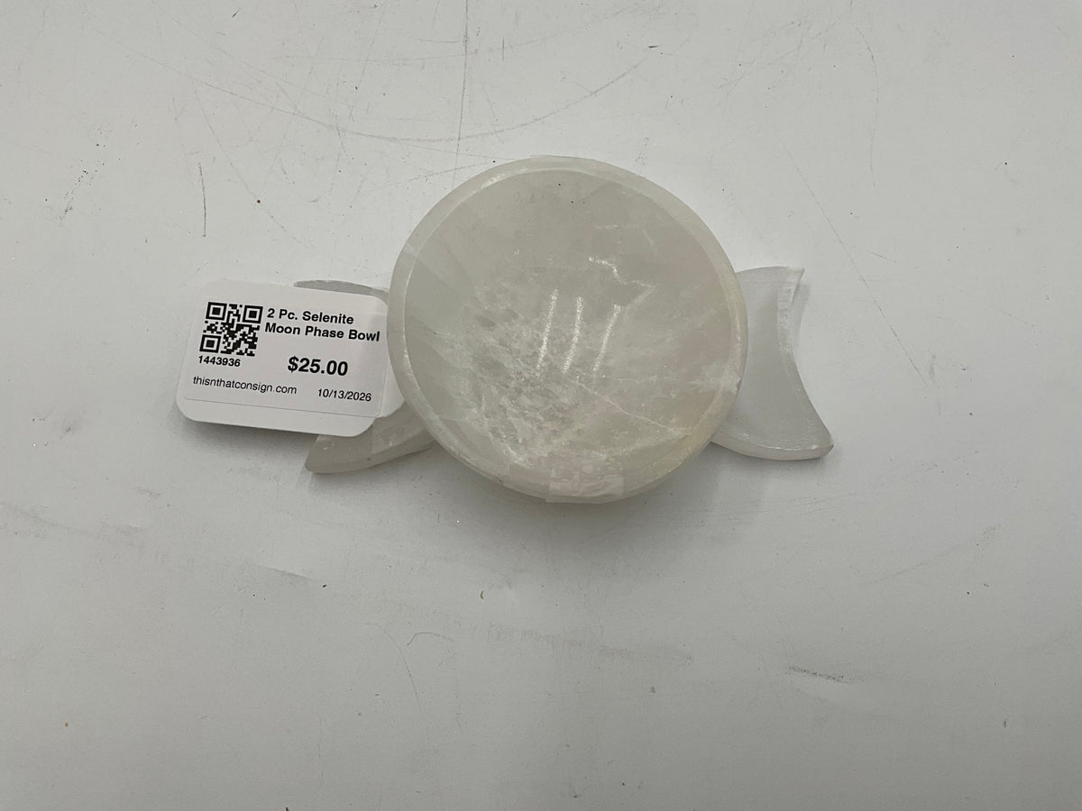 2 Pc. Selenite Moon Phase Bowl