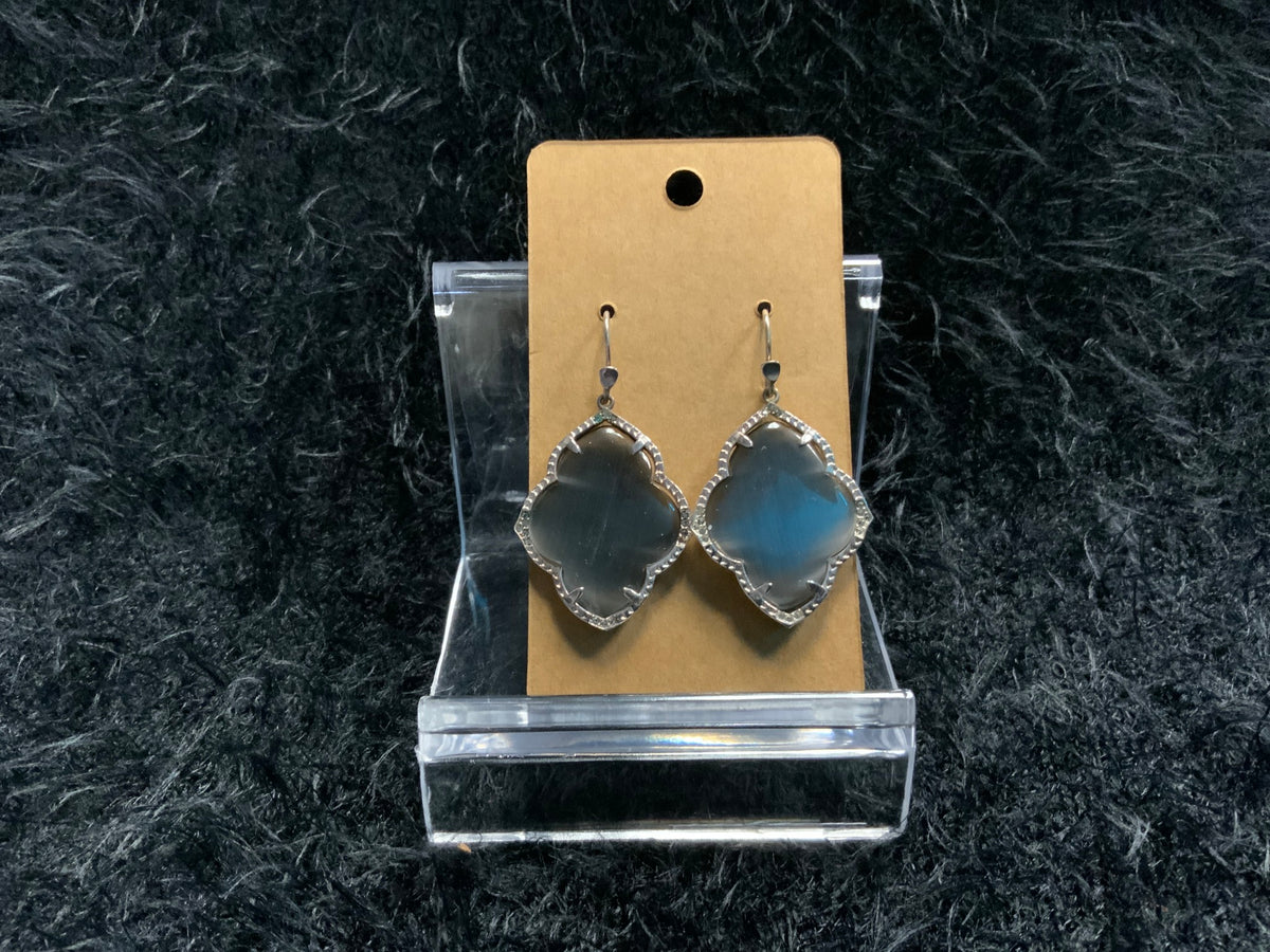 Kendra Scott Earrings Silver and Grey