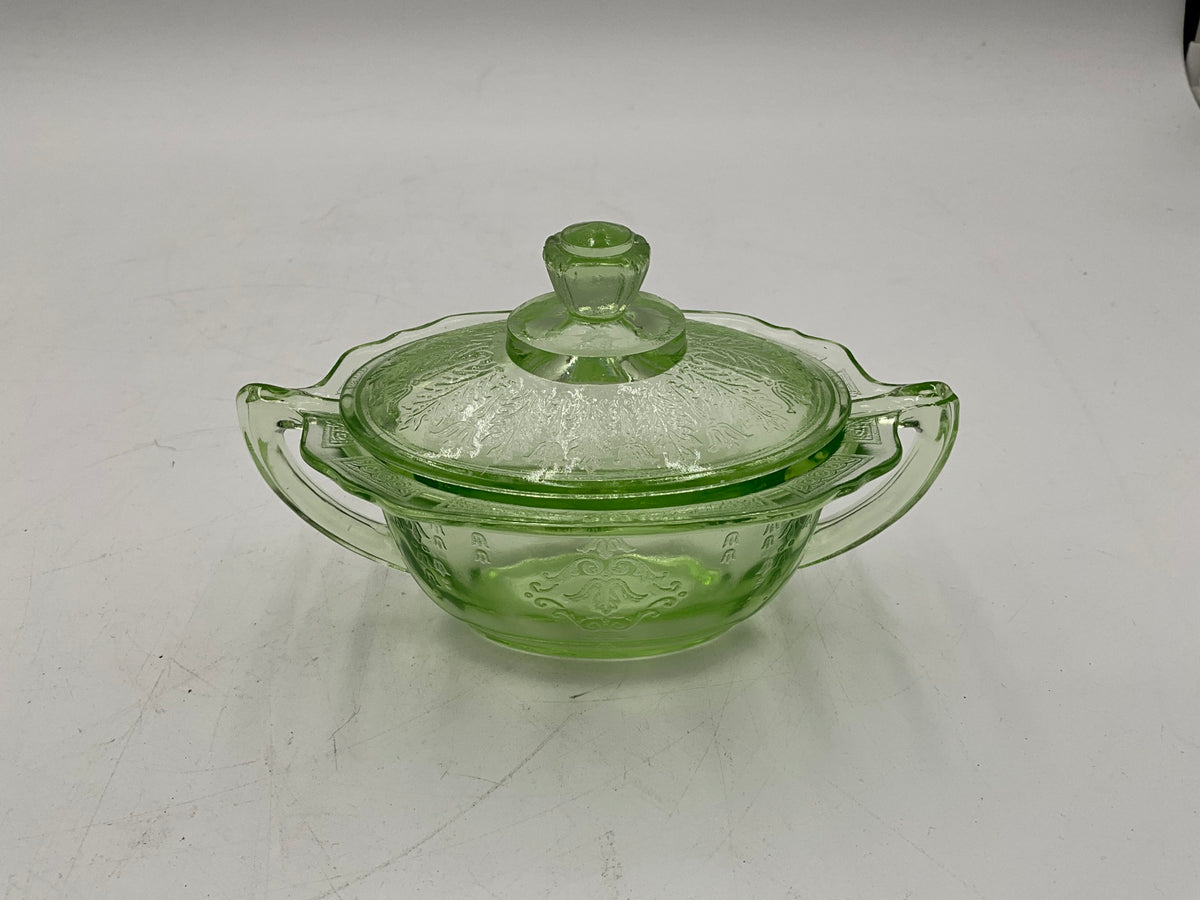 Vtg. Georgian Lovebirds Sugar Bowl W/Lid