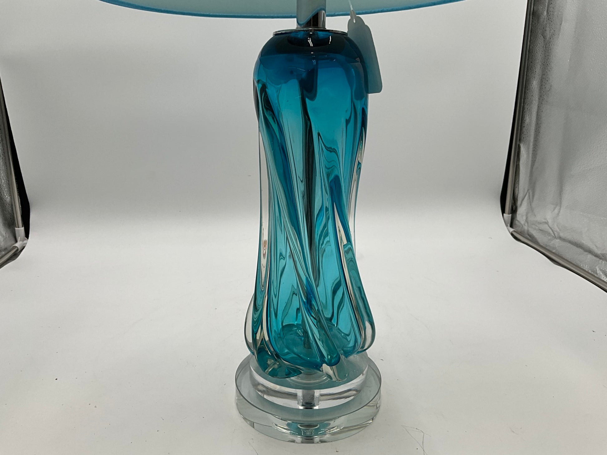 Blue Glass Lamp