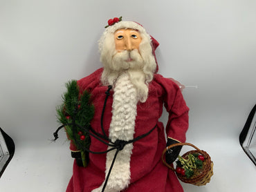 Handmade Folk Art Santa