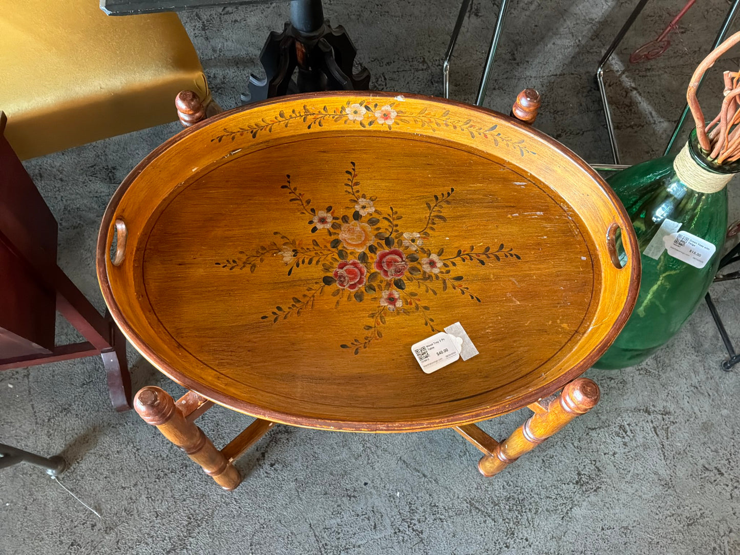 Wood Tray 2 Pc Table