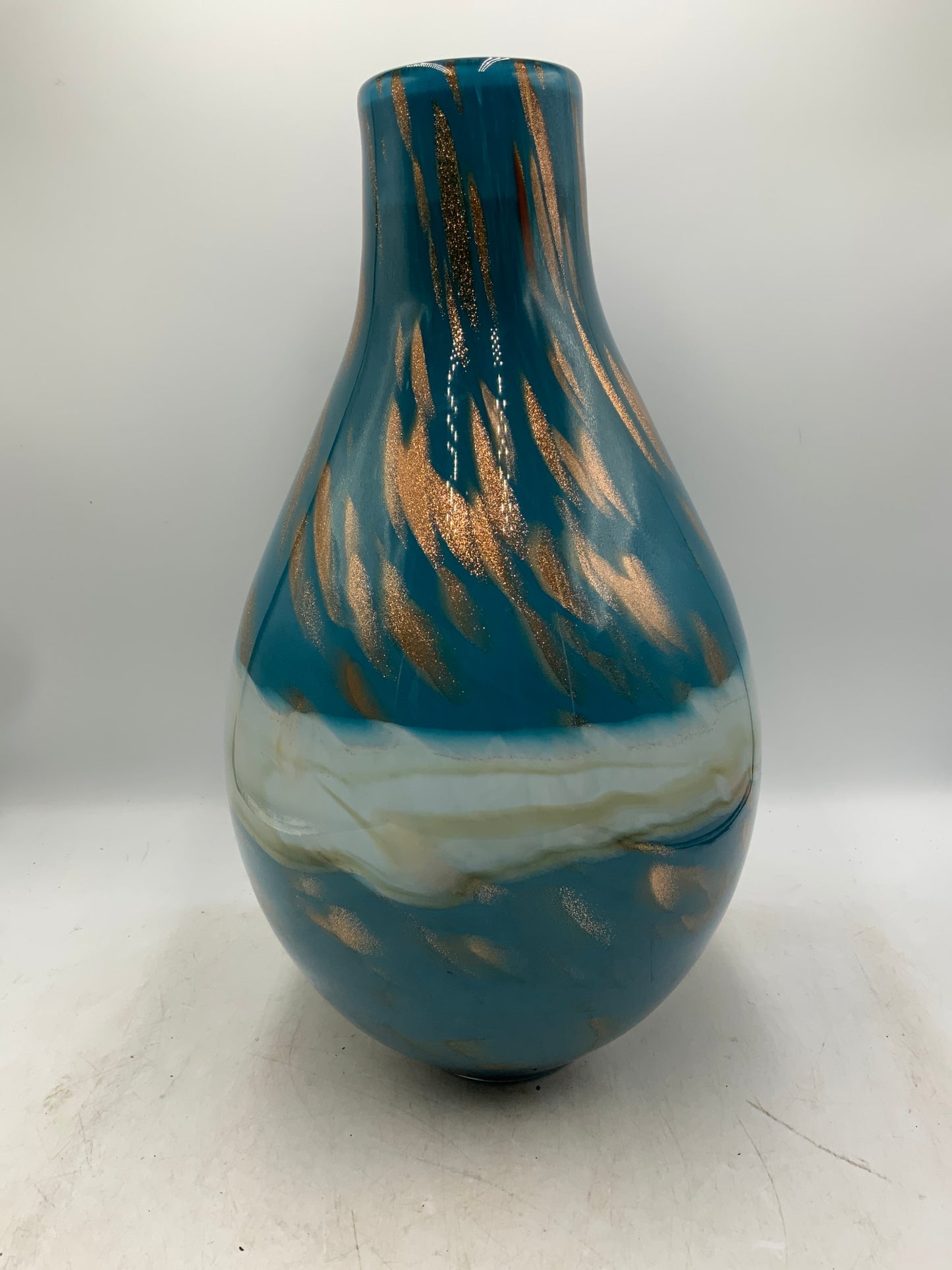 Lenox Seaview Blue Glass Vase