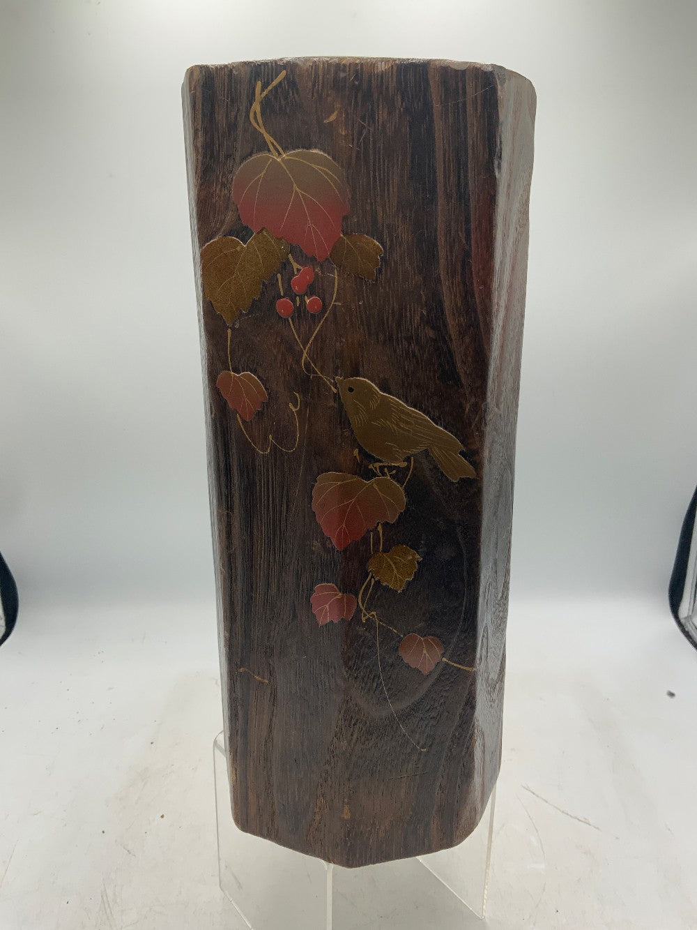 Japanese Kiri Wood Vase