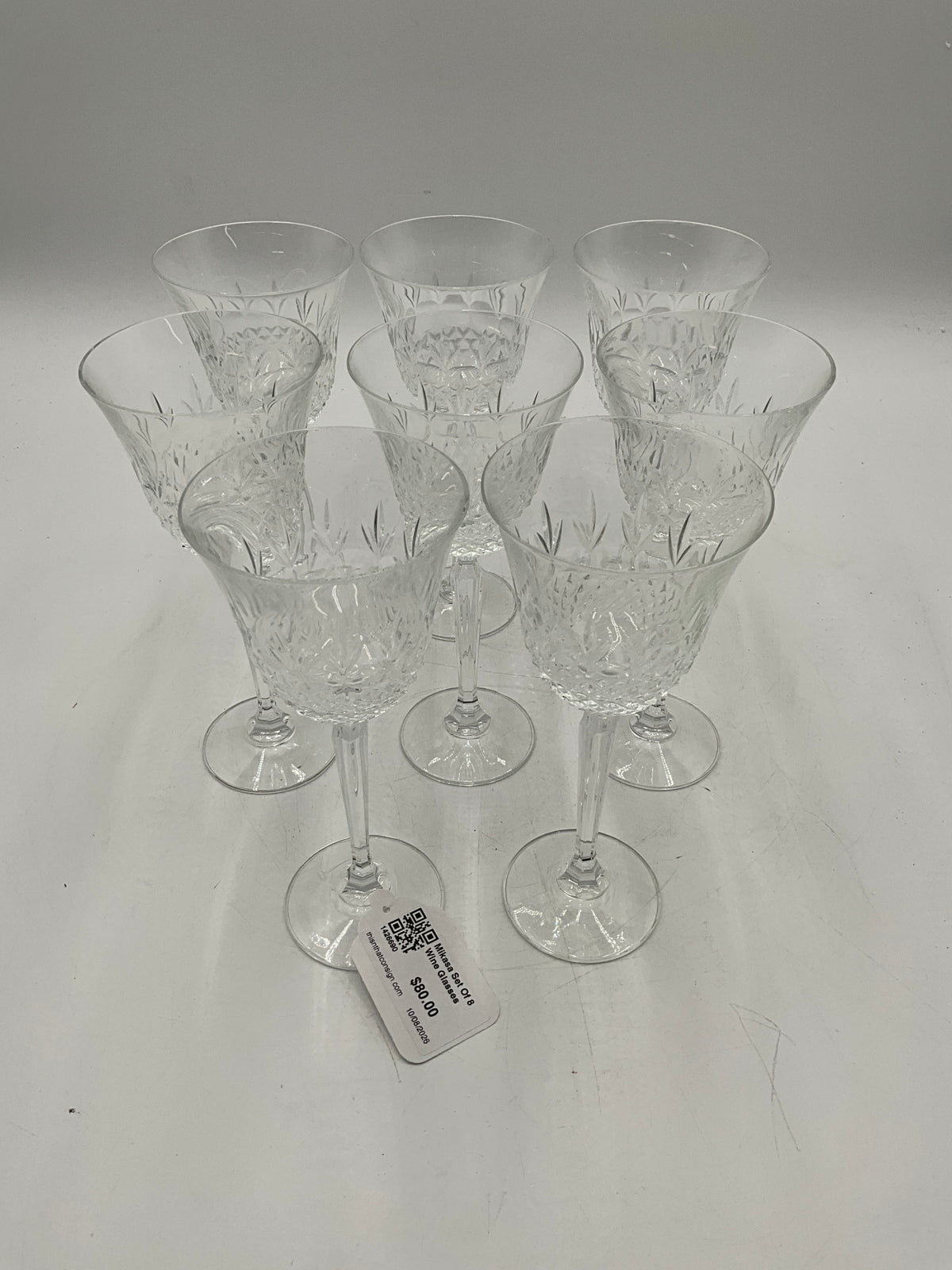 Mikasa Set Of 8 Wine Glasses