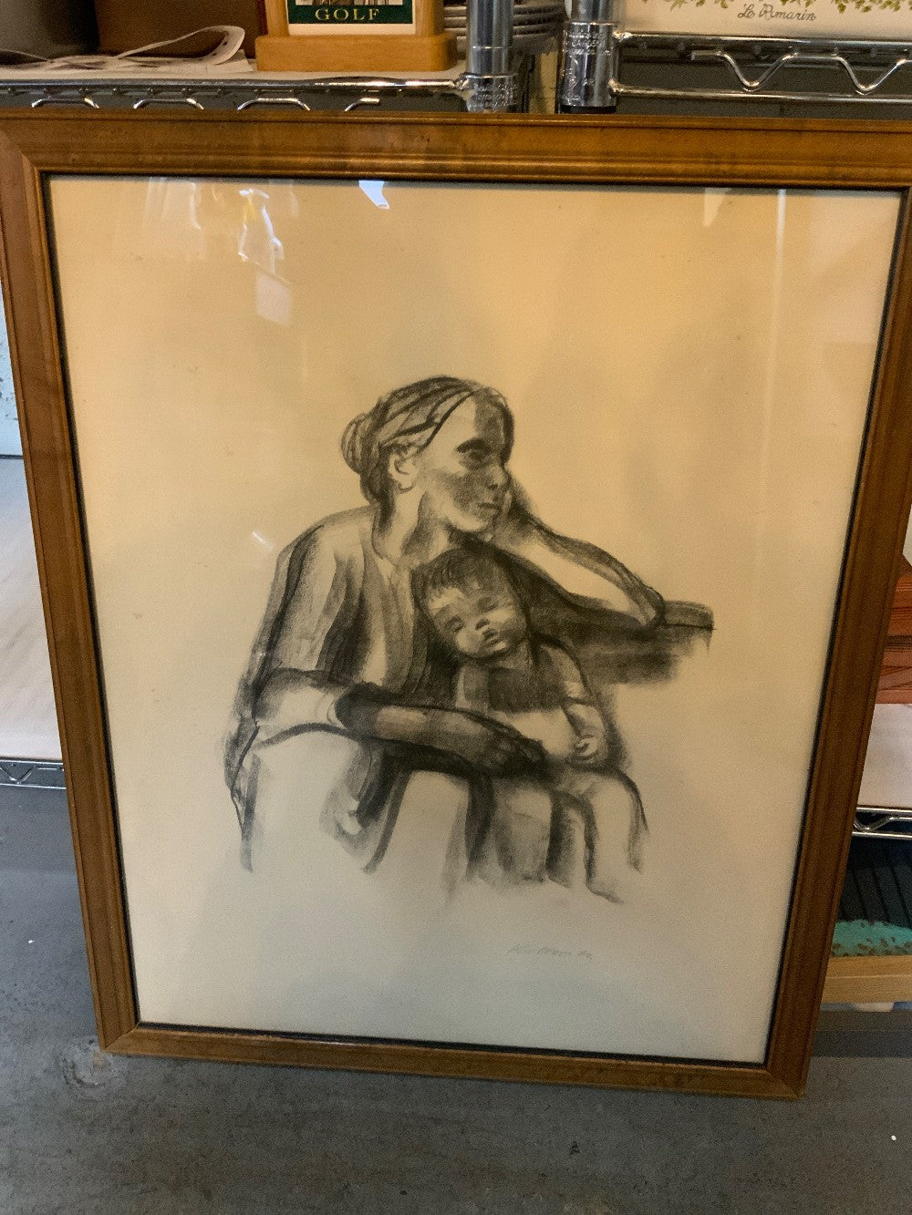 Worker Women with Sleeping Child by Kathie Kollwitz
