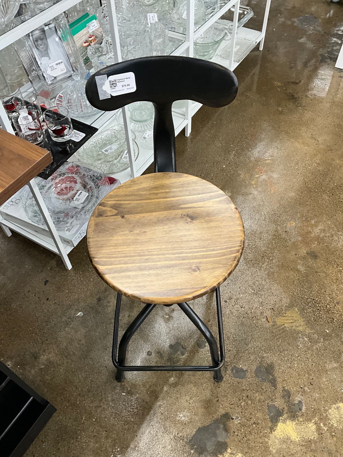 Highback Metal Barstool