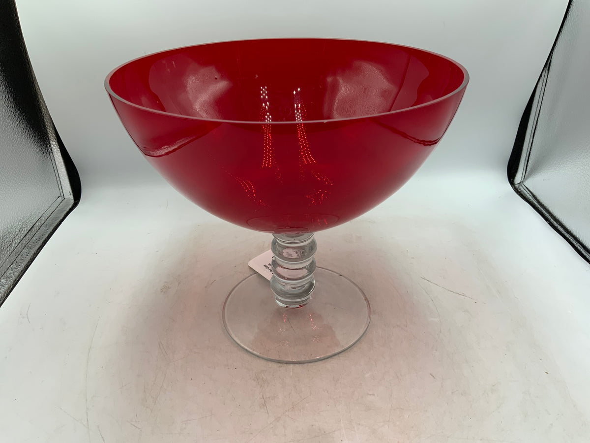 Red Glass Compote