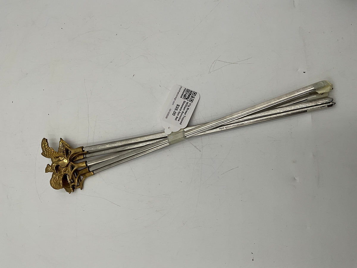 Vtg Brass Topped William Sonoma Skewers 6pc Set
