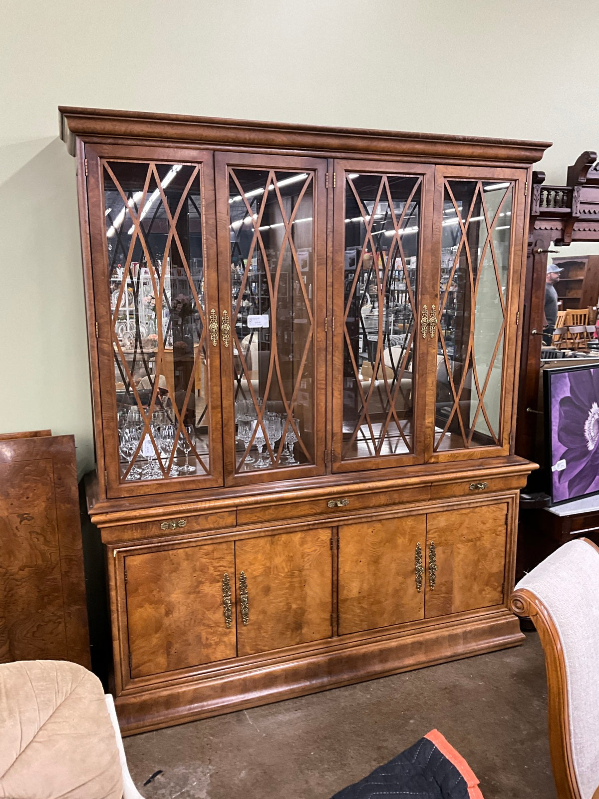 Henredon 2pc Hutch XL