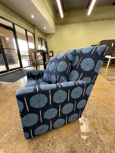 NEW Rowe Custom Upholstered Polka Dot Chair