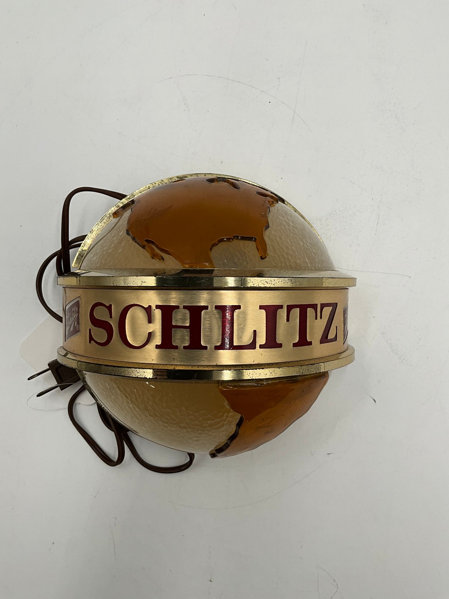 Vtg Schlitz Round Sign