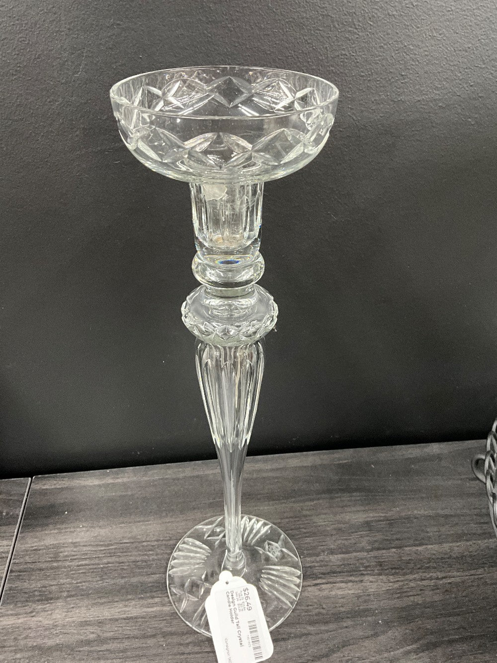 Design Guild Tall Crystal Candle Holder