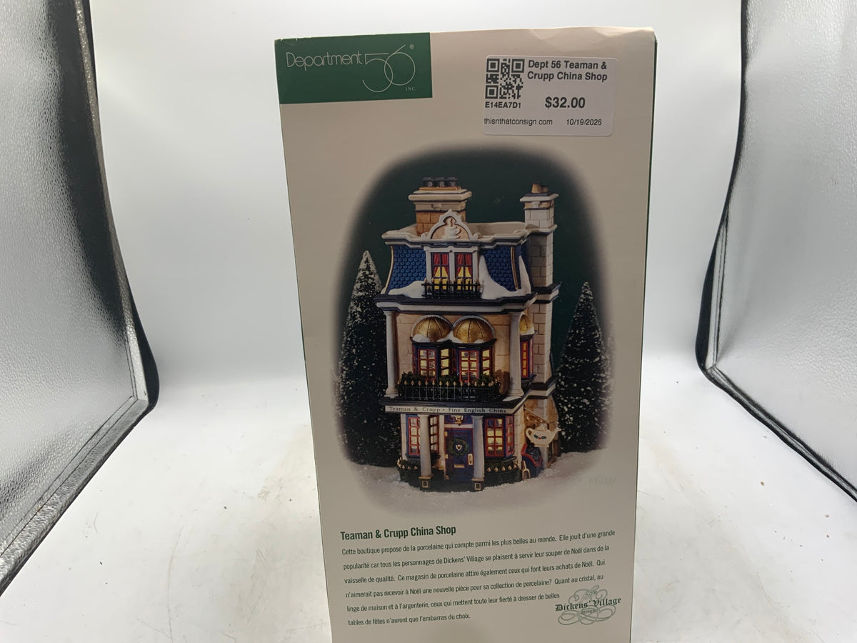 Dept 56 Teaman & Crupp China Shop