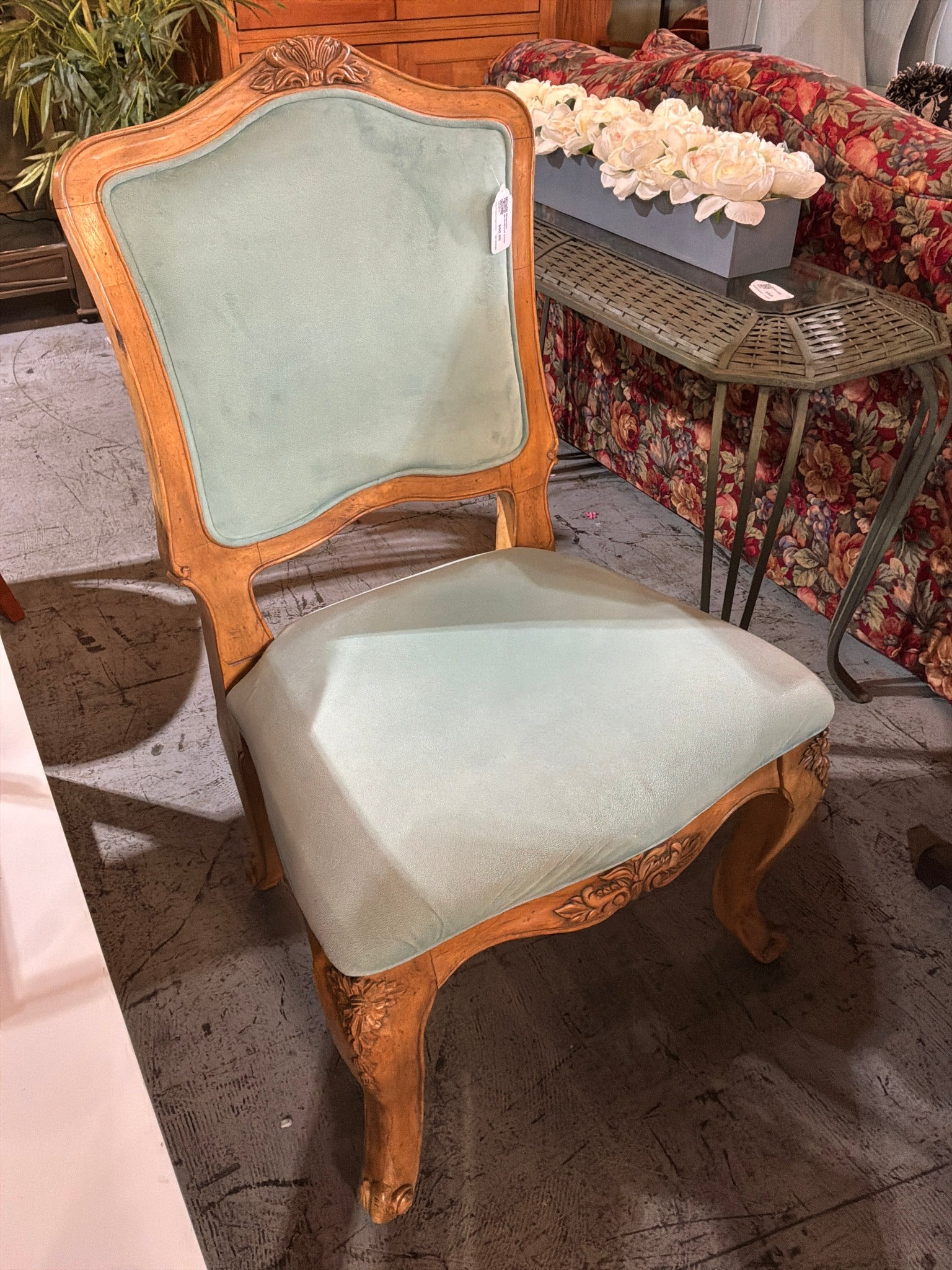 Magnolia Blue/Wood Chair