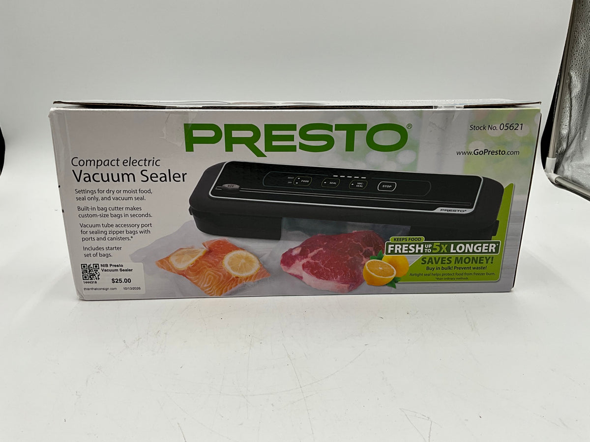 NIB Presto Vacuum Sealer