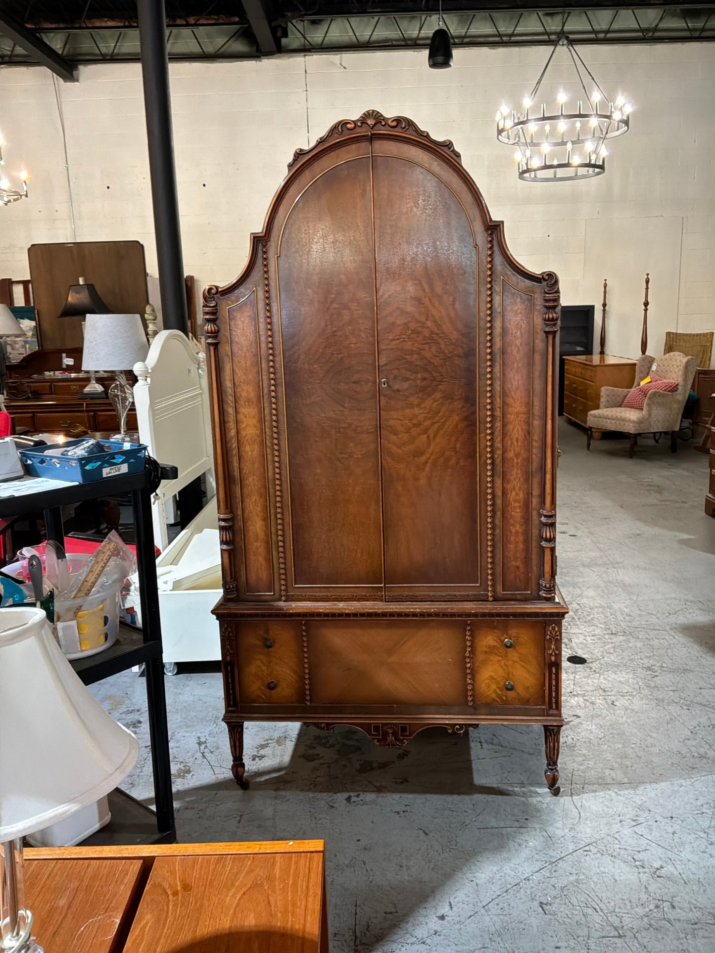 Wood Antique Style Wardrobe