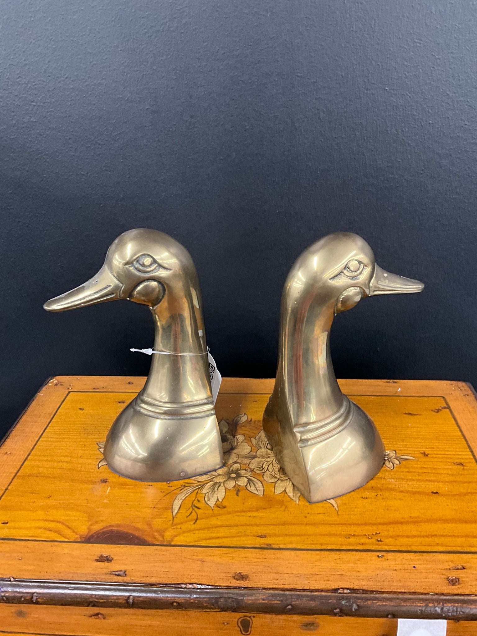 Brass Duck Book Ends