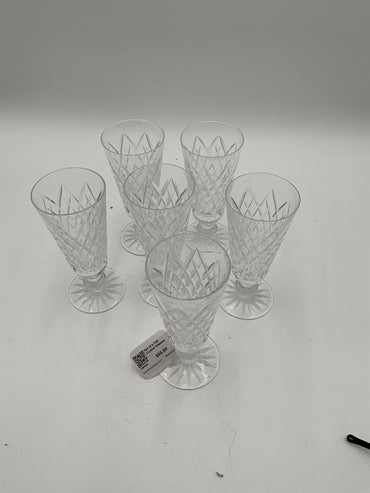 Set of 6 Tall Crystal Glasses