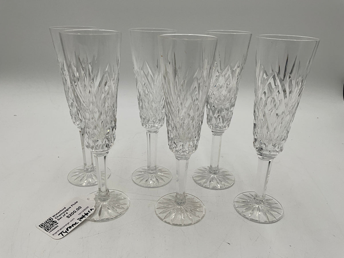 Waterford Champagne Flute Set of 6