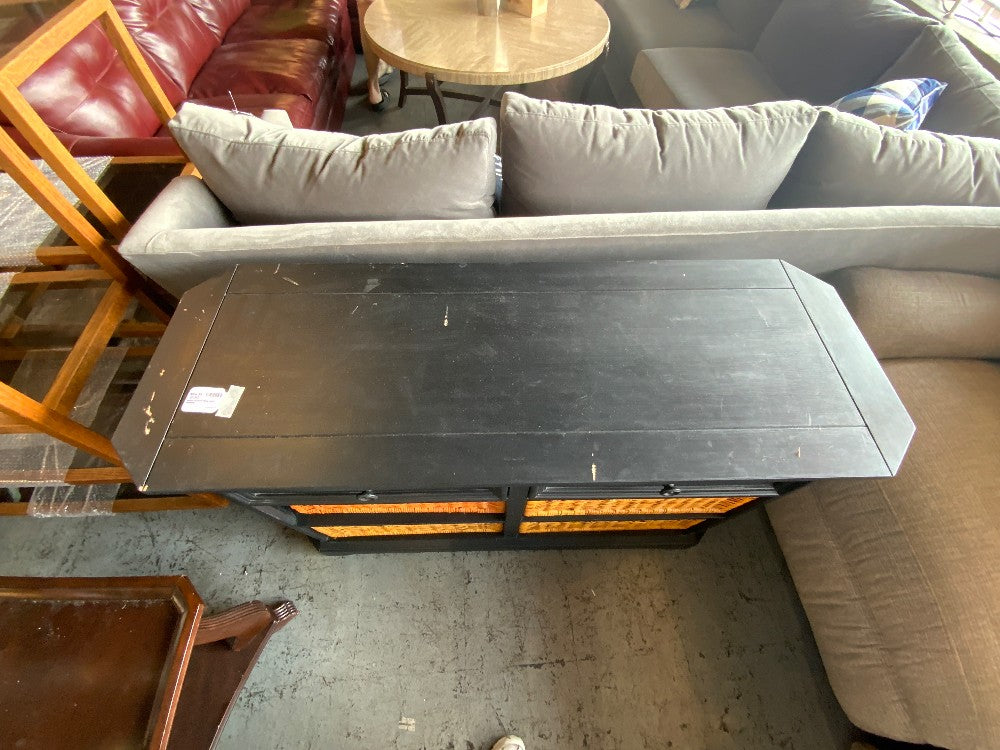 Black Console Table with Baskets