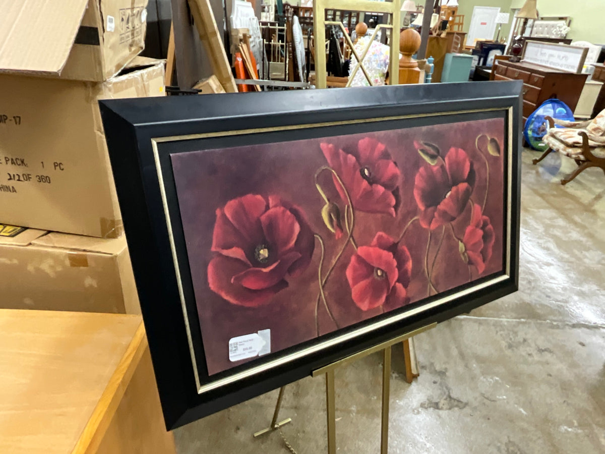 Red Floral Wall Decor