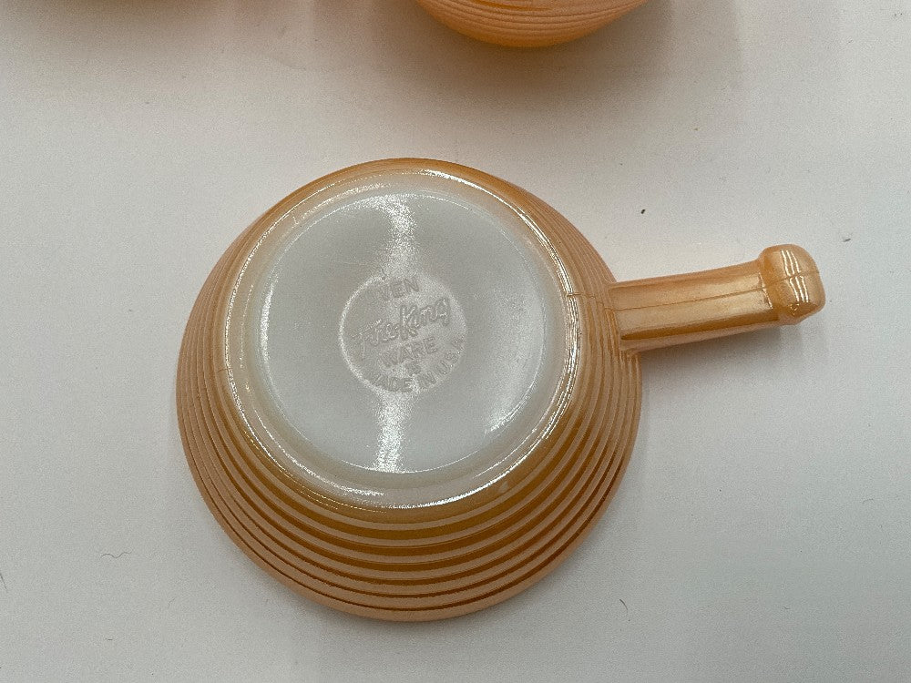 Fire King Soup Bowls with Handle Set of 4