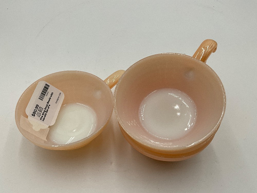 Fire King Soup Bowls with Handle Set of 4