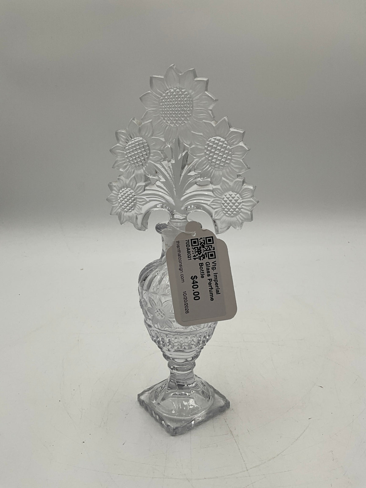 Vtg. Imperial Glass Perfume Bottle