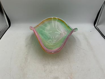 Crystal Clear Murano Style Bowl