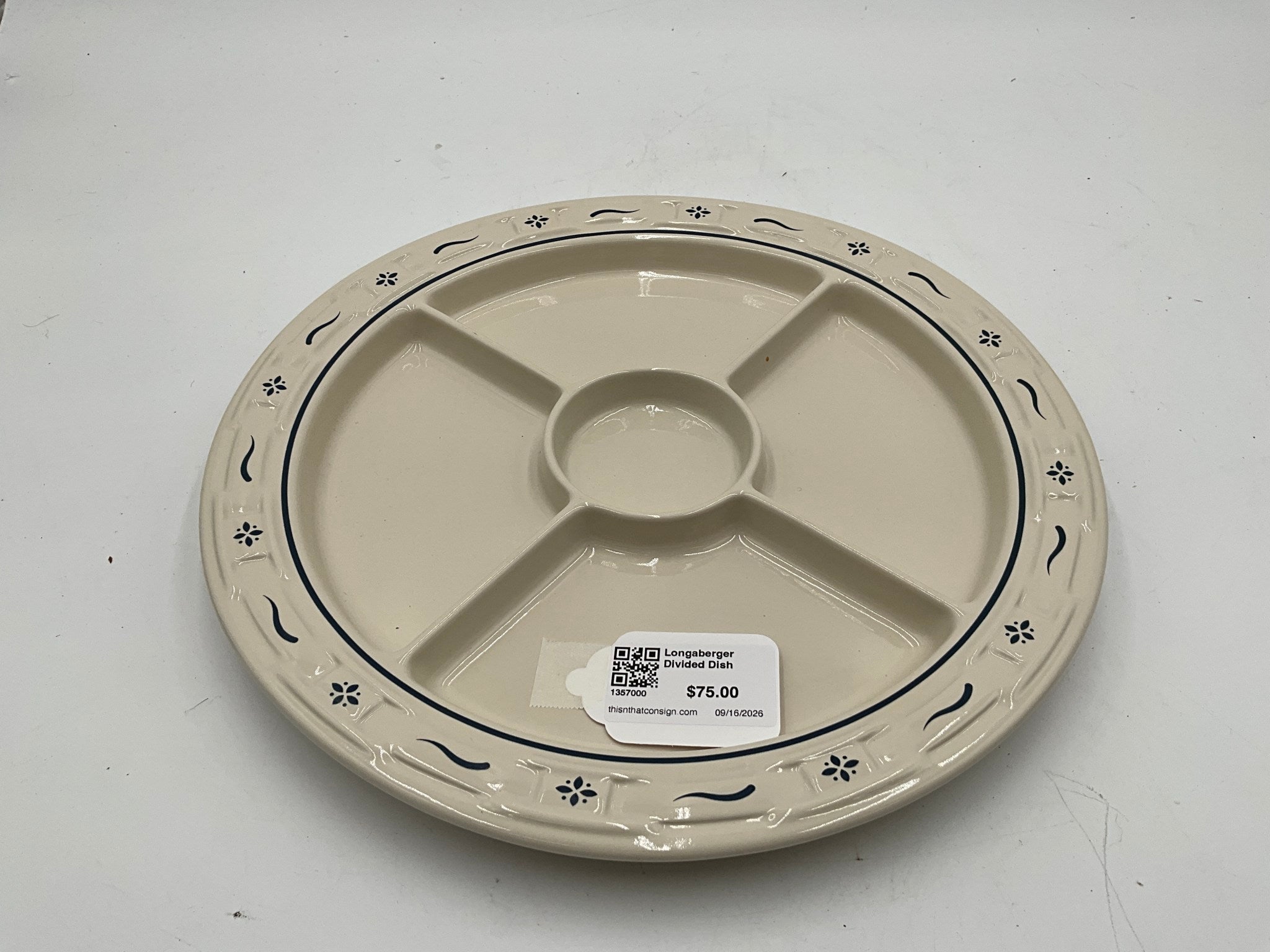 Longaberger Divided Dish