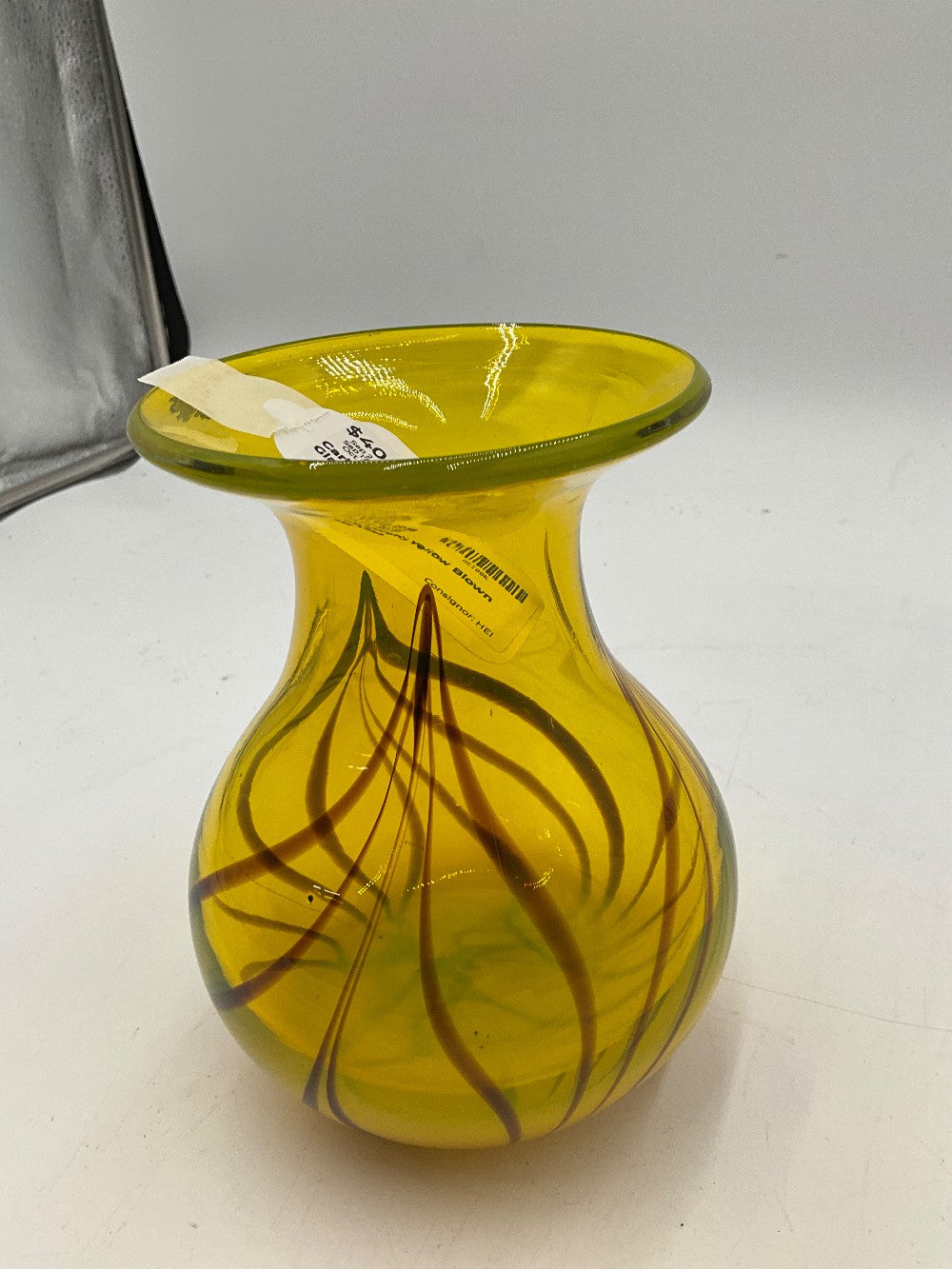 Carlo Moretti Yellow Blown Glass Vase