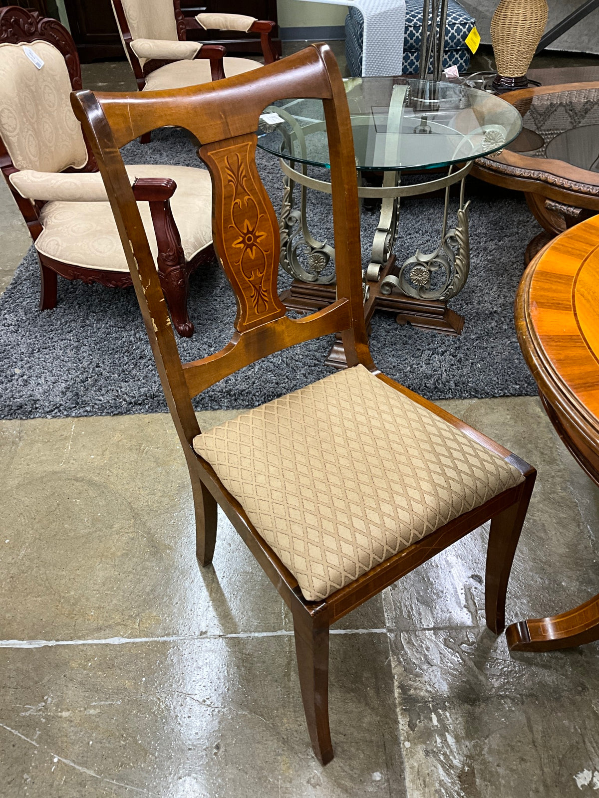 Antique French Country Table & 6 Chairs