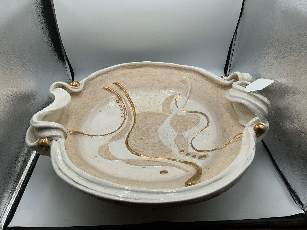 Large Decorative Pottery Bowl
