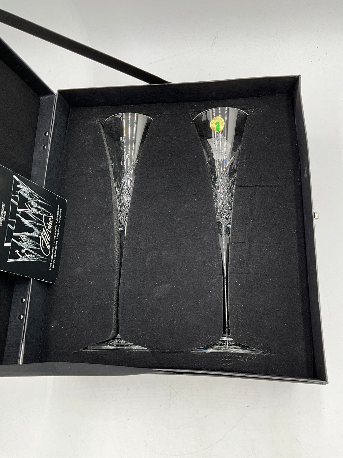 Waterford Set of 2 Wishes Champagne Flutes