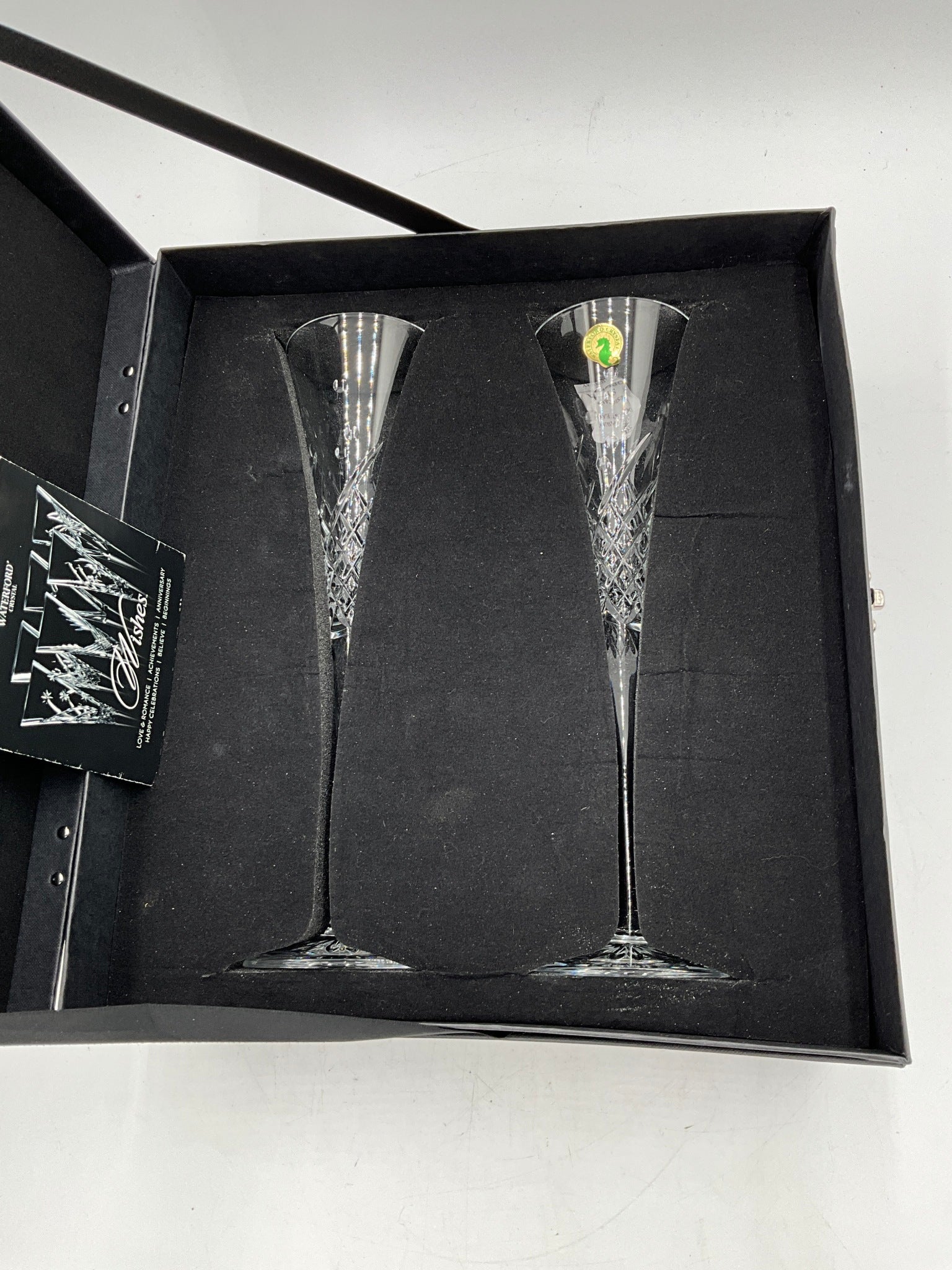 Waterford Set of 2 Wishes Champagne Flutes