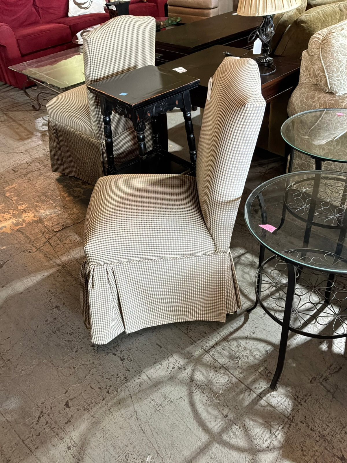 Plaid Accent Chair