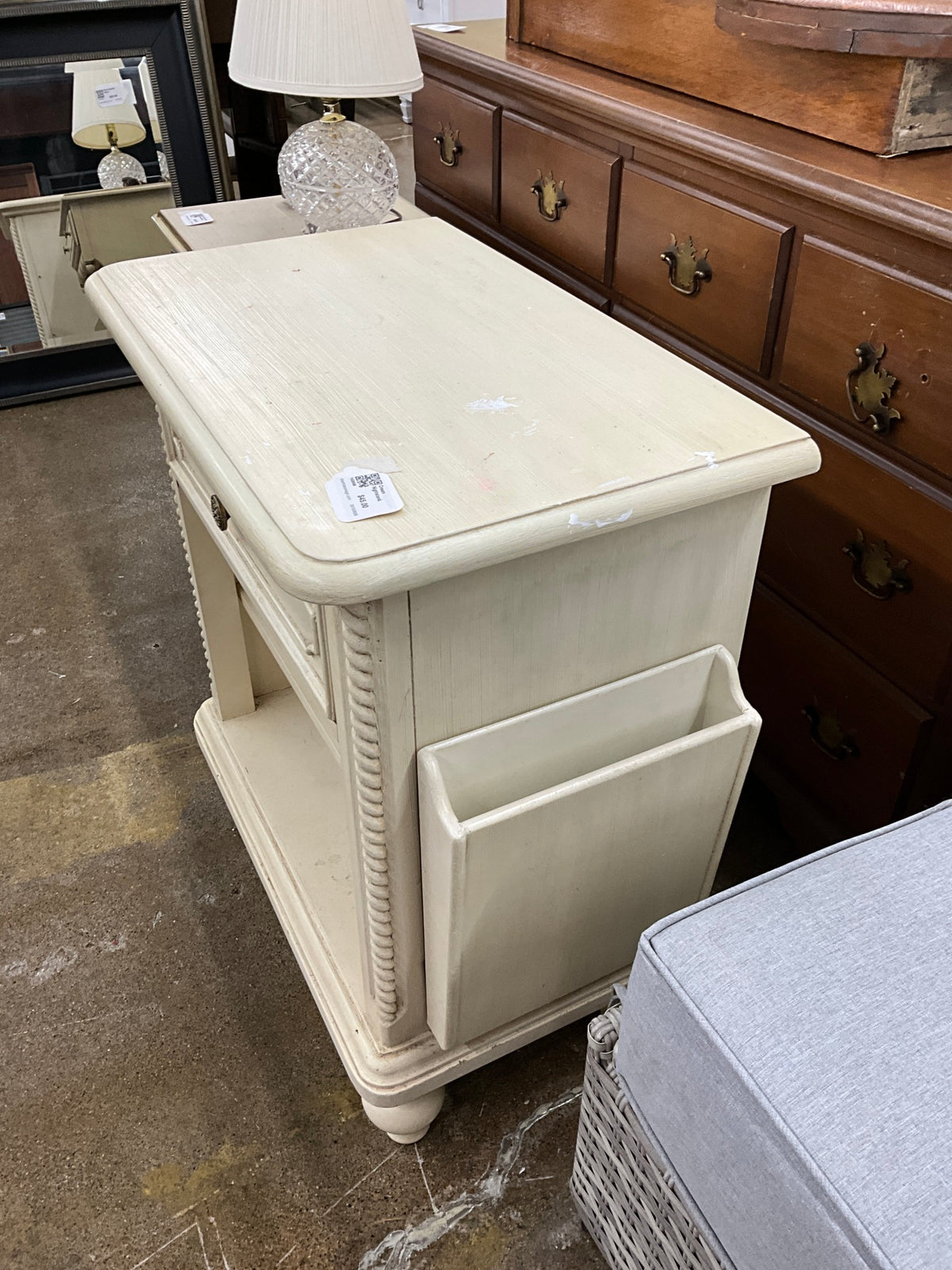 Cream Nightstand.