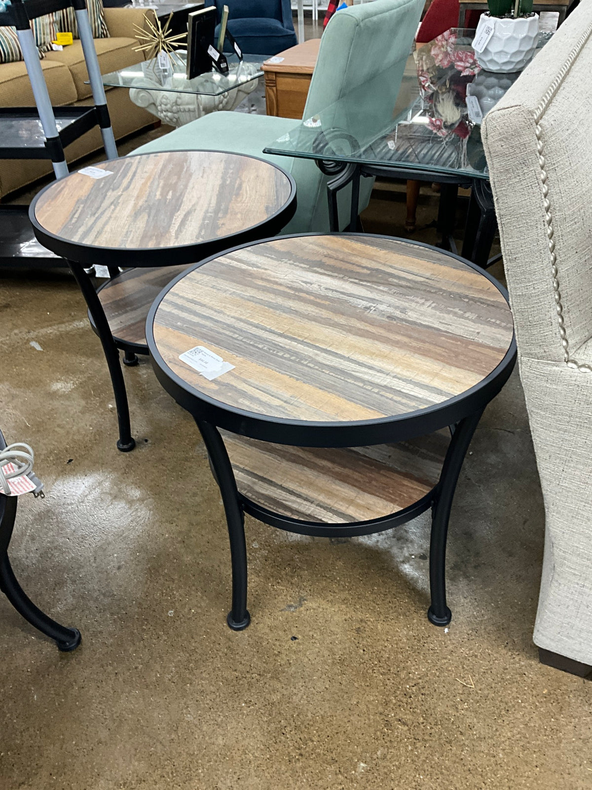 Wood & Metal End Table