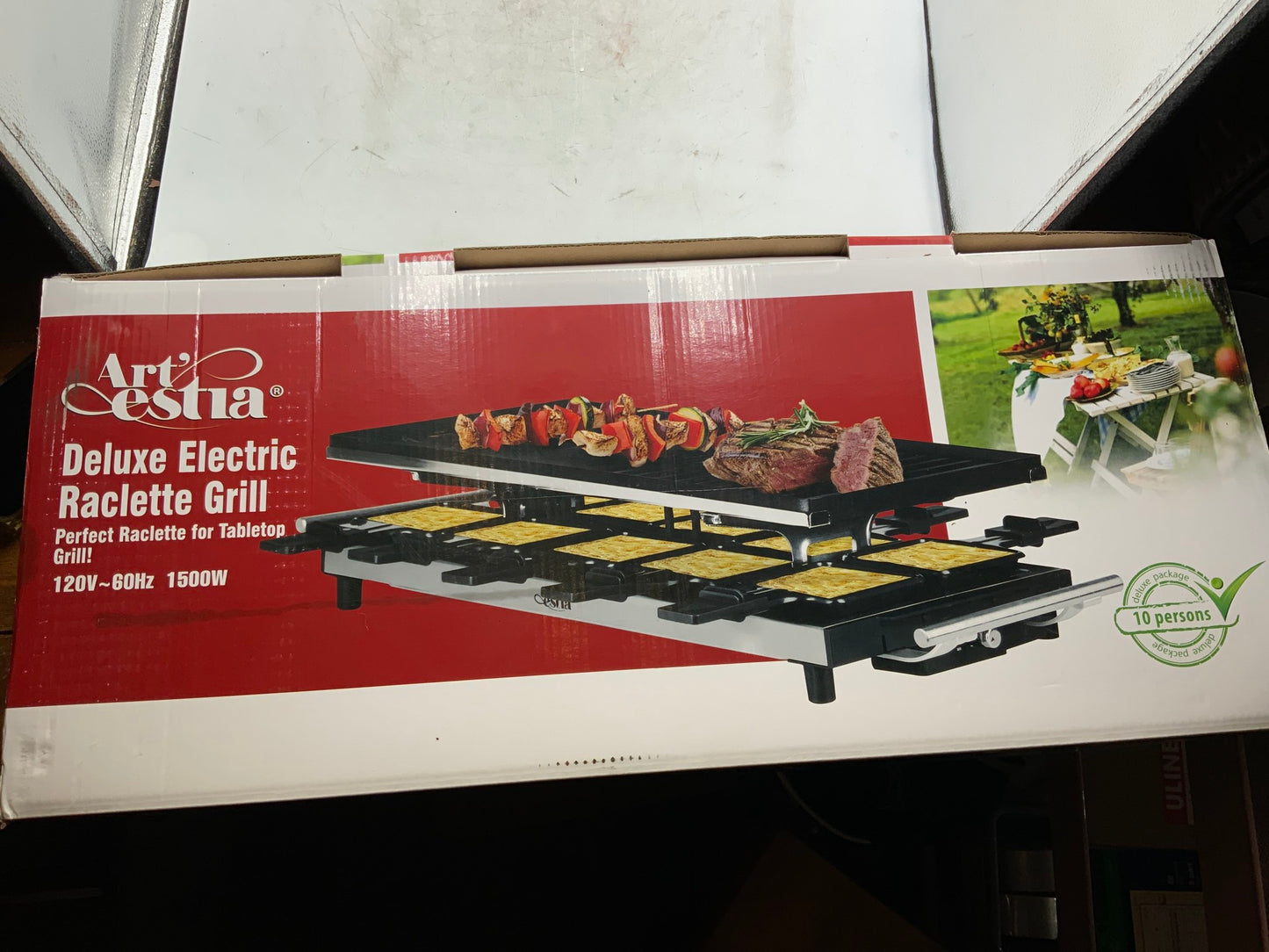 NEW Artestia Deluxe Electric Raclette Grill