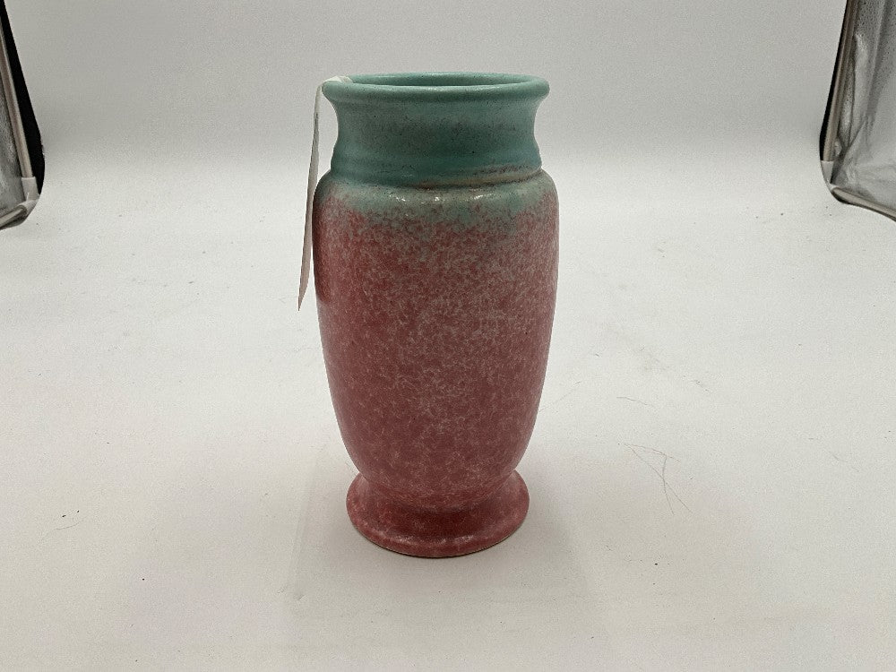 Pink & Blue Roseville Tourmaline Pottery Vase