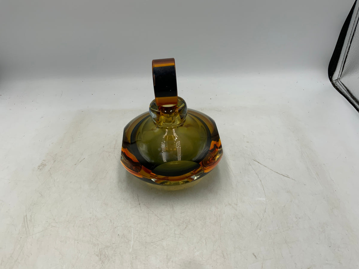 Fifth Ave Amber Glass Perfume Bottle