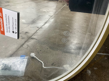 NEW LED Gold Frame Round Mirror